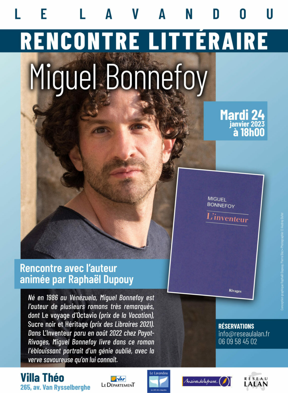 Rencontre littéraire avec Miguel Bonnefoy